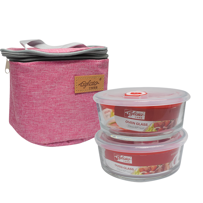 LONCHERA TERMICA TELA RED C/2 DEP RED VID C/T 525 ML AGLAIA