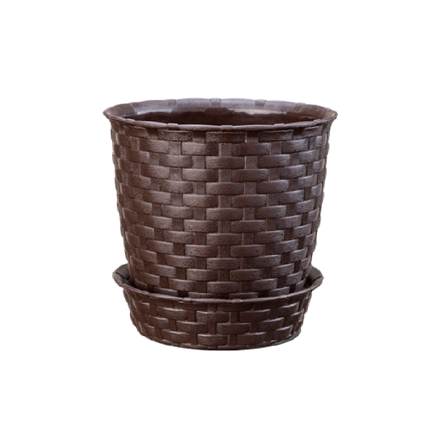 MACETA PLAS RED EST RATAN Ø14X13 CM REYPLAST MCX138000