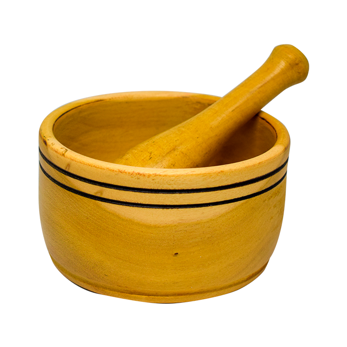 MORTERO MAD 14 CM APROX ARTESANAL MOR003G