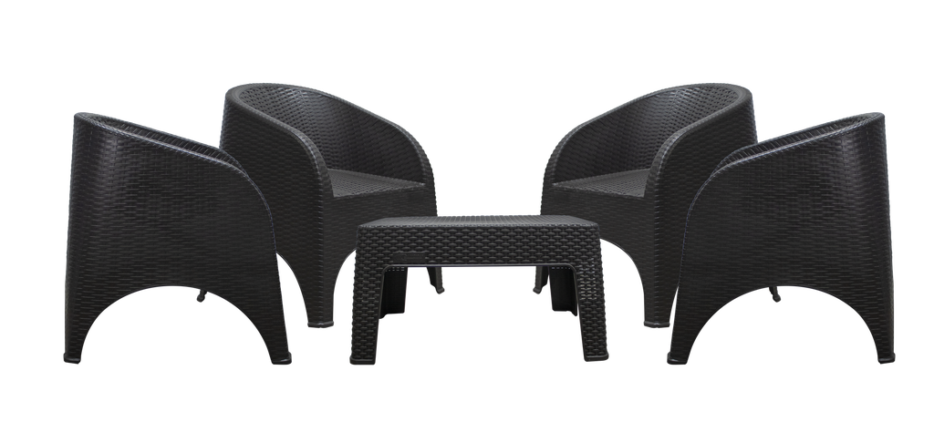 MUEBLES PLAS 4 SILLAS+MESA CF BISTRO FIESTA 184211 SANCHIA