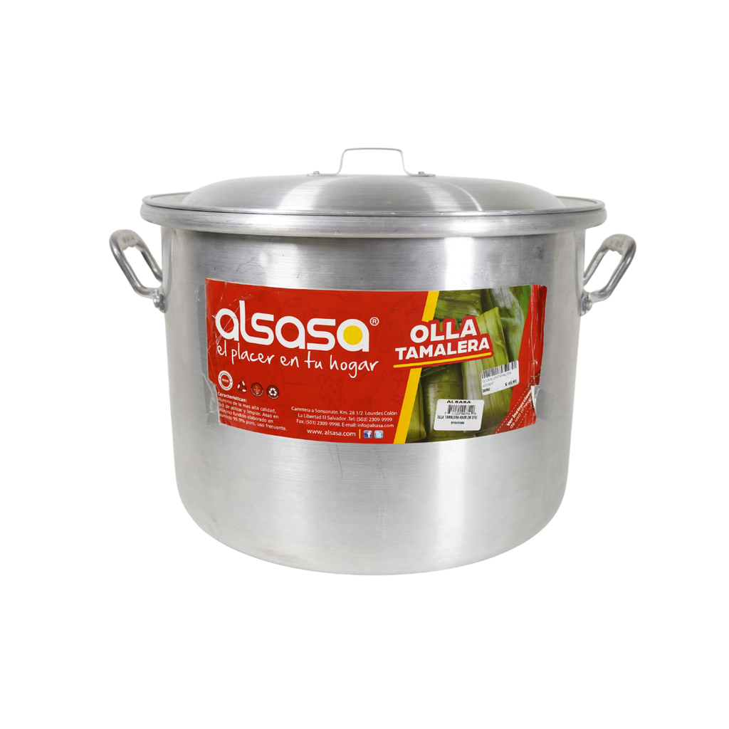 OLLA ALUM TAMALERA 40X30 CM 36 QT C/T ALSASA SP002036K