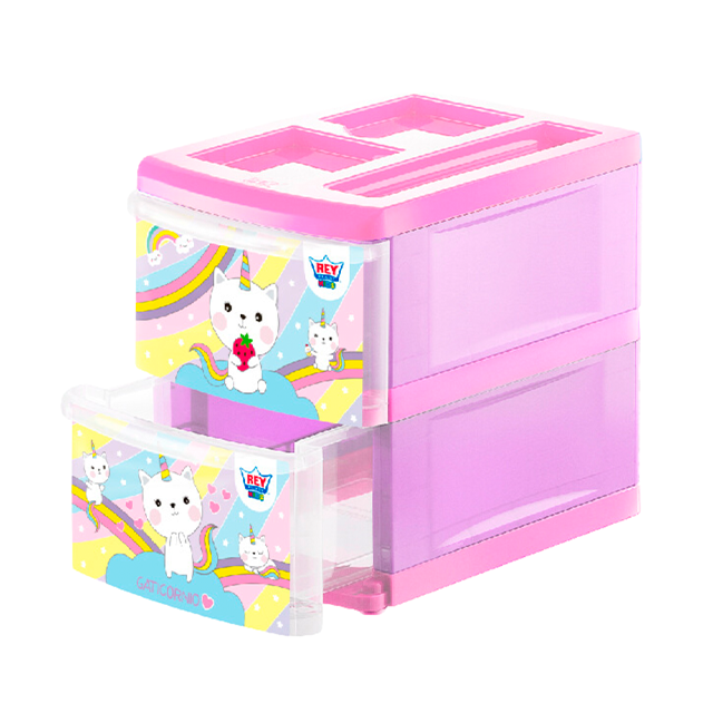 ORGANIZADOR PLAS PRAKTICO 2 NIV DECO NIÑA REYPLAST OGX078420