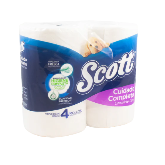 PAPEL HIGIENICO SCOTT TRIPLE H 4 ROLLO PAQ