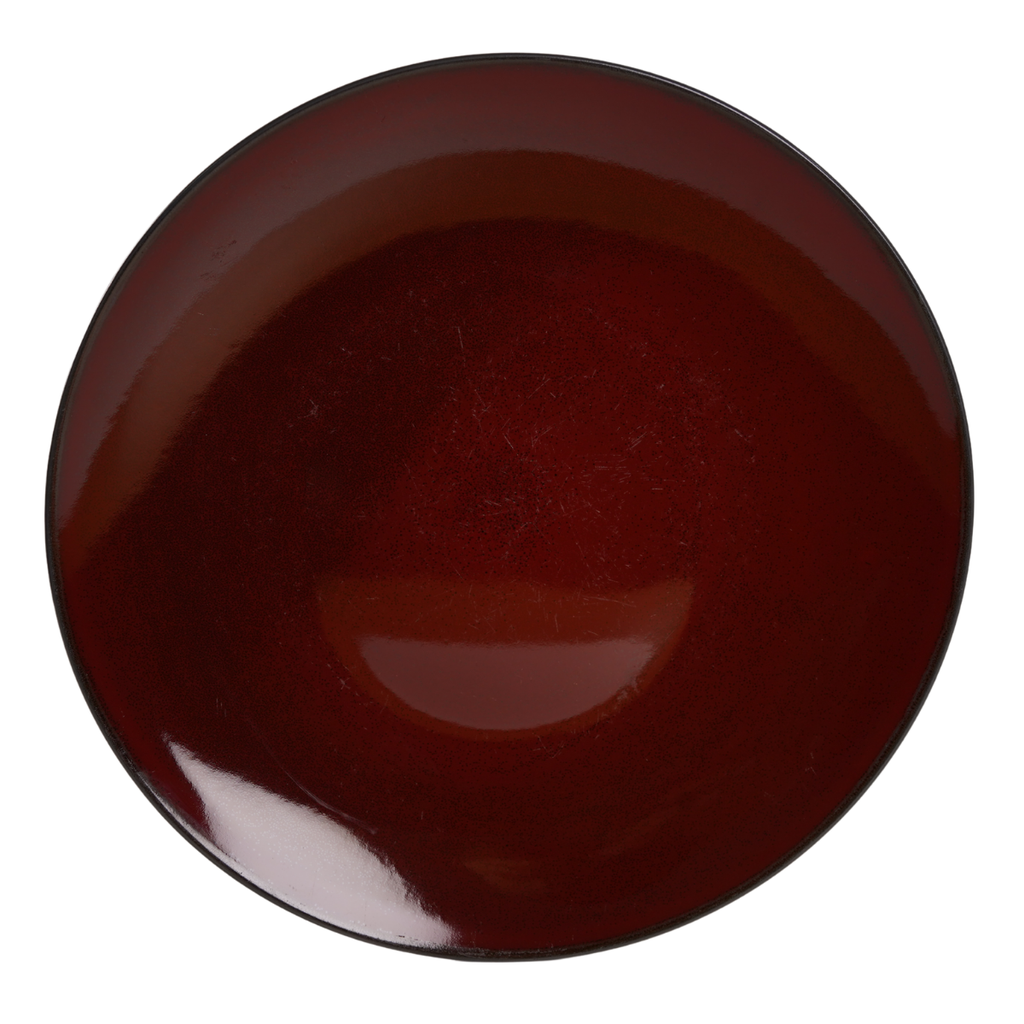 PLATO CERA 11" RED BICOL SEMIHONDO SP2300147P
