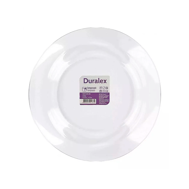 PLATO SOPERO VID TEMPLADO 7.7" TRANS DURALEX SM400.0004