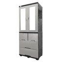 ROPERO PLAS C/DOB ESPEJO BEIGE 4 GAV/2 C/LLAV CHIA SANCHIA