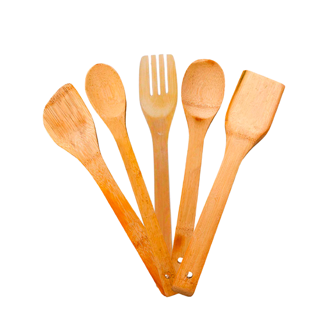 SET 5 CUCHARA BAMBOO RED 672 825007