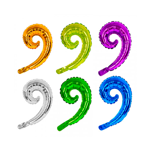 SET 6 GLOBO METAL P/HELIO FOIL ESPIRAL 858452