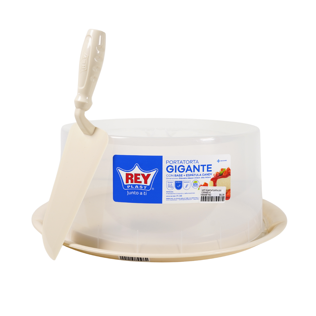 SET PORTA TORTA GIG C/BASE+ESPAT CANDY REYPLAST RWX011100