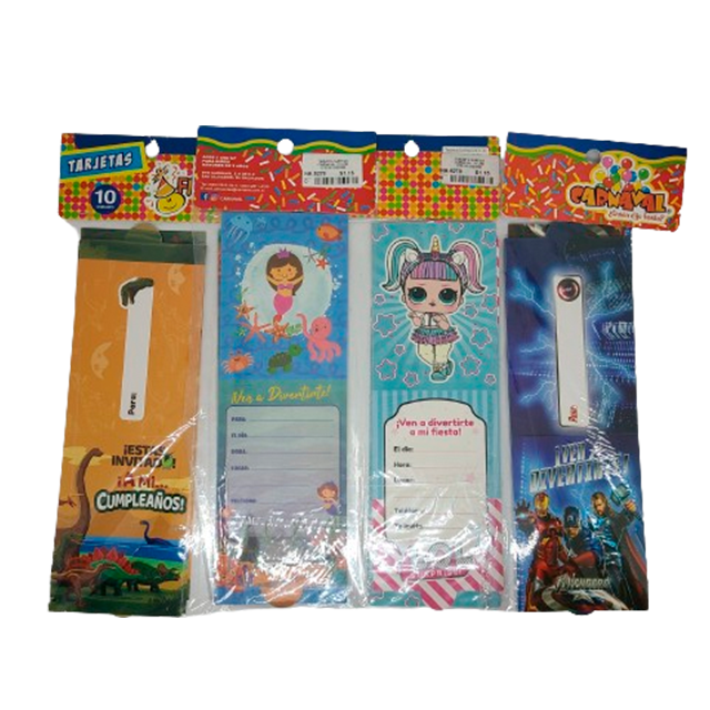 TARJETA SURTIDA CARNAVAL 10 U ND 07010010/20300