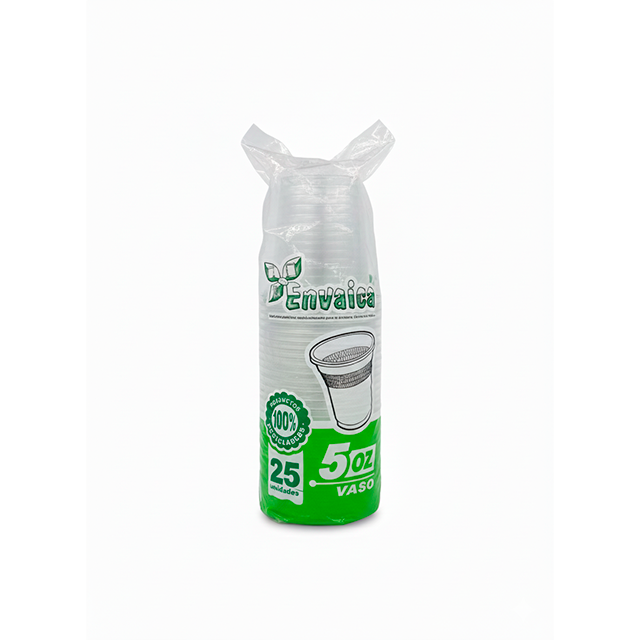 VASO DESE 5 OZ CRISTAL BLANCO 25 UN ENVAICA V-00056