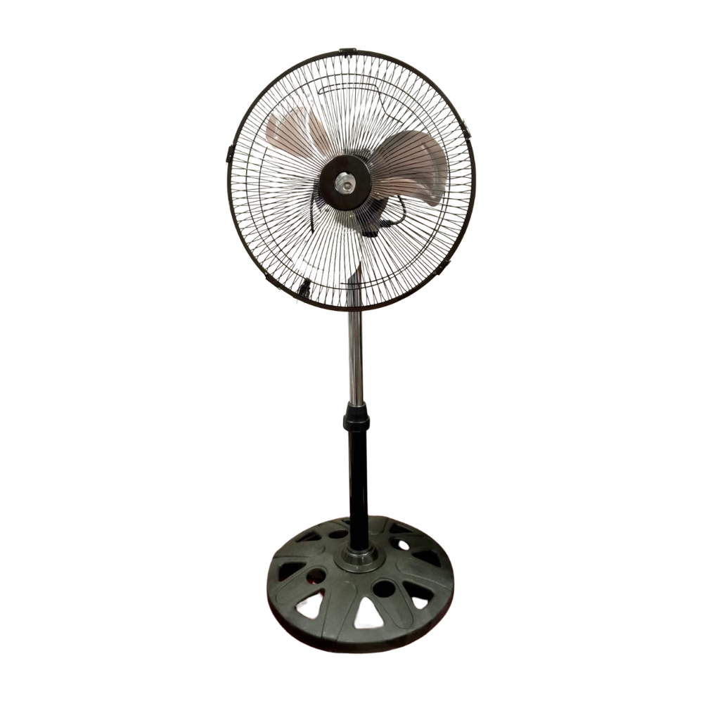 VENTILADOR PEDESTAL 12" 360° ASPA METAL NEGRO DRAGON