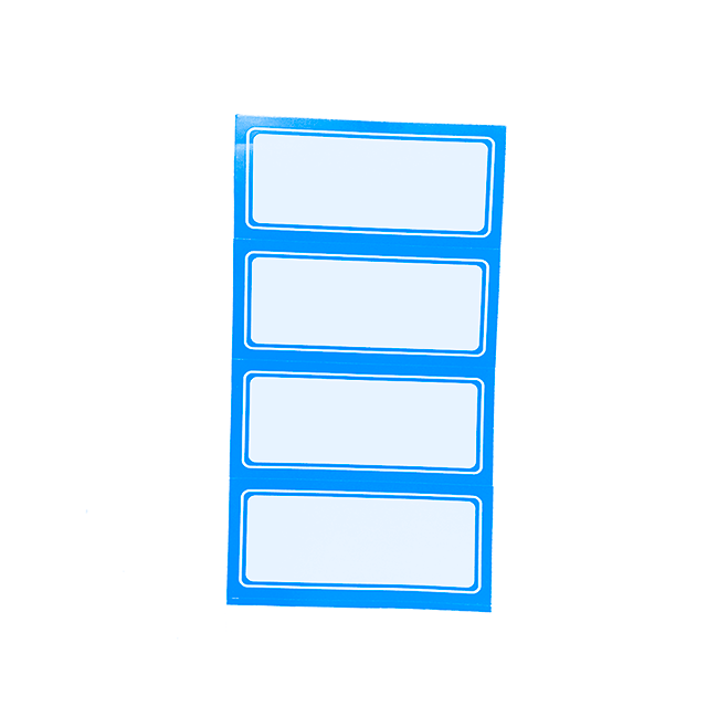 VIÑETA C/GOMA P/ROTULO PAQ 40 UN 10X5.5 CM COL SUR