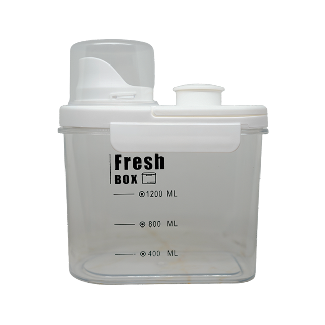 ENVASE CEREALERO PLAS TRANS 1200 ML C/T+ASA CAJ FRESH BOX MTA-8802