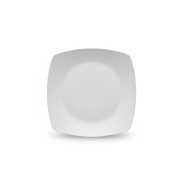 PLATO CERA 6X6" CUAD LISO BL GIGI-28