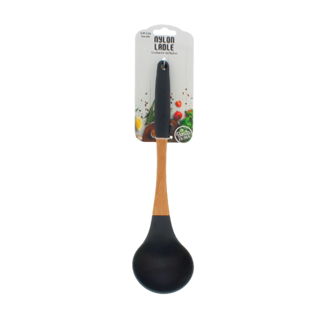 CUCHARA NYLON 13" LISO GRIS/CREMA BONITA MAYS 716-75499-72