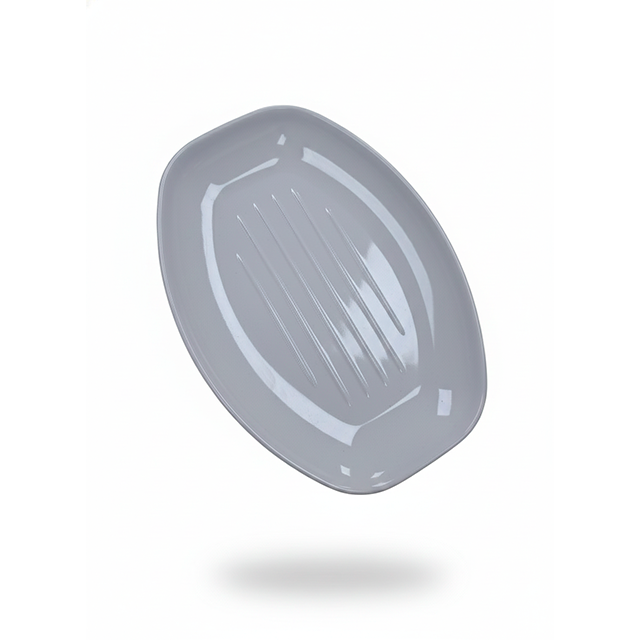 PLATO MELA OVAL 11X7.75" PUNTA RECT LIN/CENTRO BL MORENA P4011