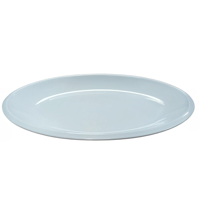 PLATO MELA OVAL ALARGADO 14X8" SEMI HONDO BL MORENA P5136