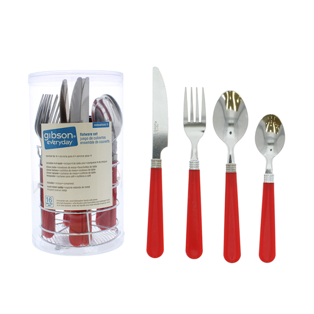 SET CUBIERTOS 16 PZ ACER INOX/PLAS C/ORGANIZ RJ GIBSON MAYS 703-5352916