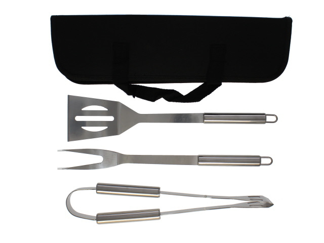 SET 3 UTENSILIOS ACER/TELA P/BARBACOA PLAT BISTRO MAYS 741-35917