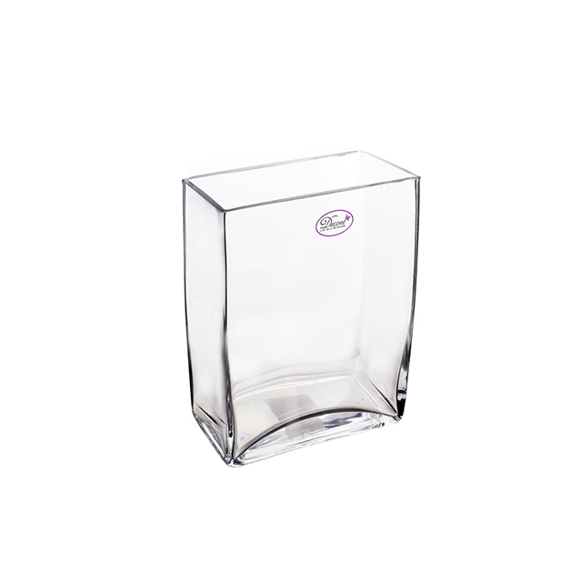 FLORERO VID 14X7.5X18.6 CM LISO TRANS DECORE 714-05067