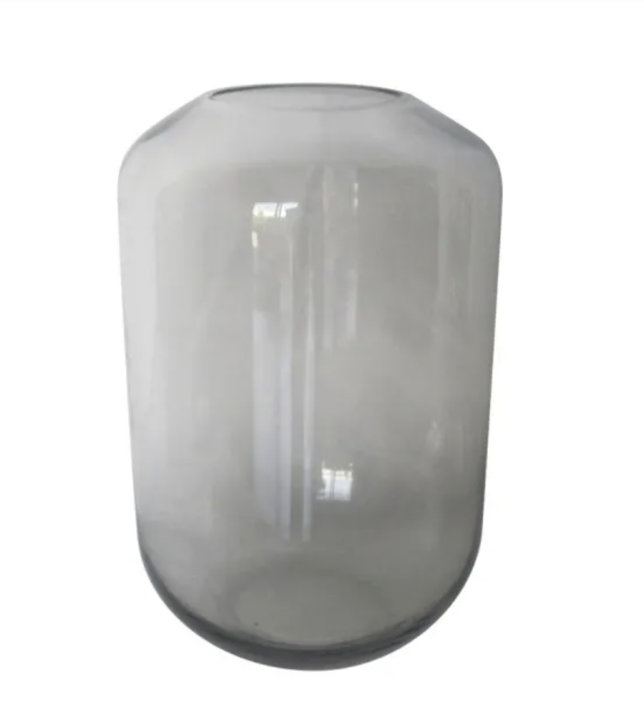 FLORERO VID 19.5X30 CM LISO TRANS DECORE 714-00933