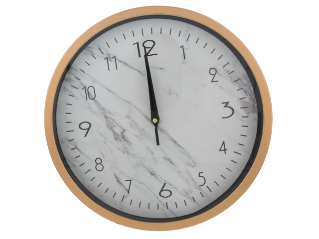 RELOJ PARED 30 CM LISO DOR/BL TIMES TOWER MAYS 602-36066