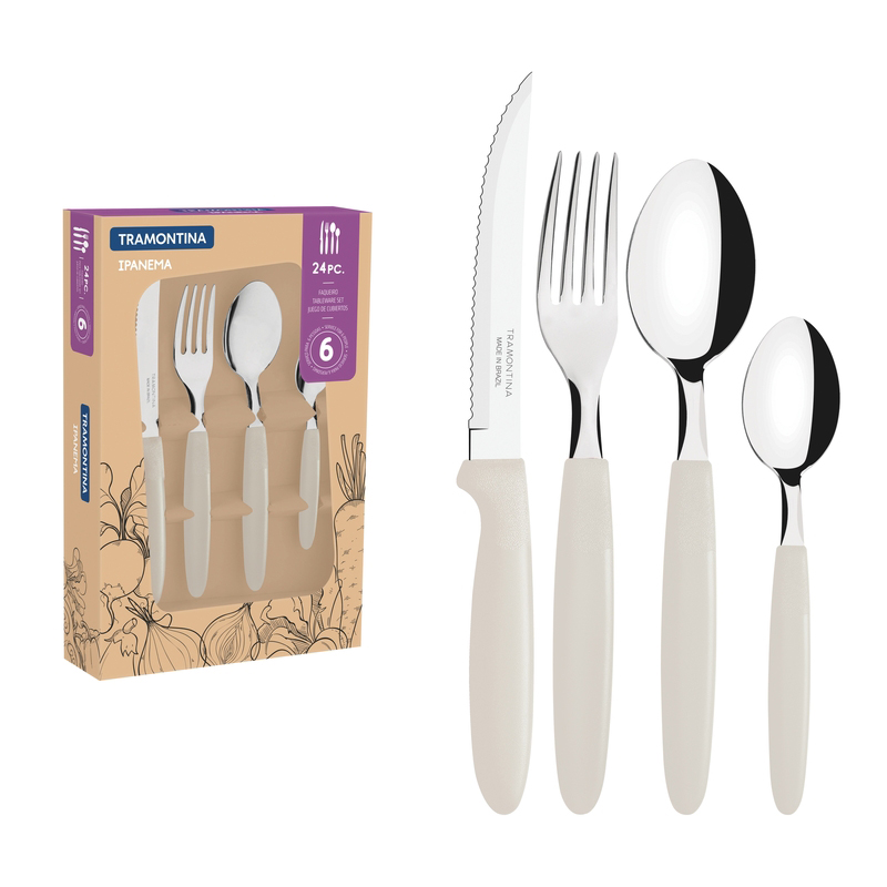 SET CUBIERTOS ACER GR 24 PZ  IPANEMA TRAMONTINA 23398/672