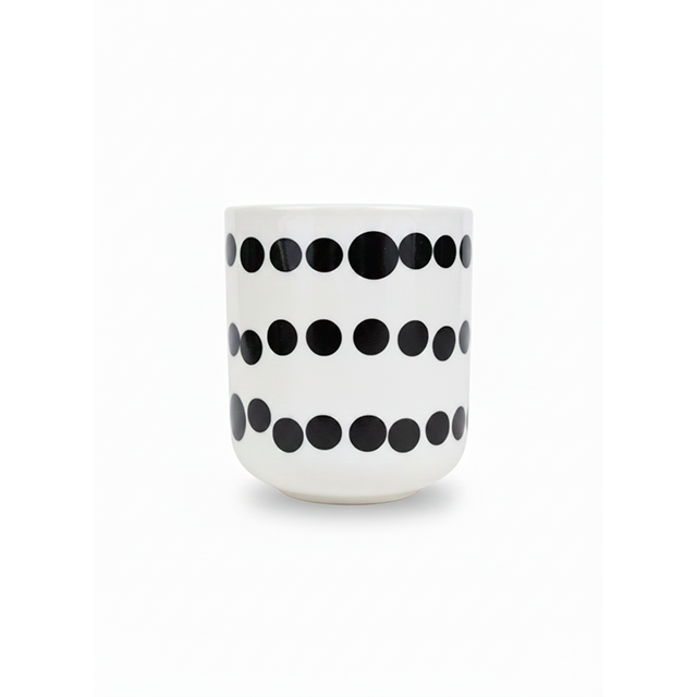 TAZA/VASITO CERA 3.7 OZ DECO NG/BL UN LIFE ART MAYS 727-03494