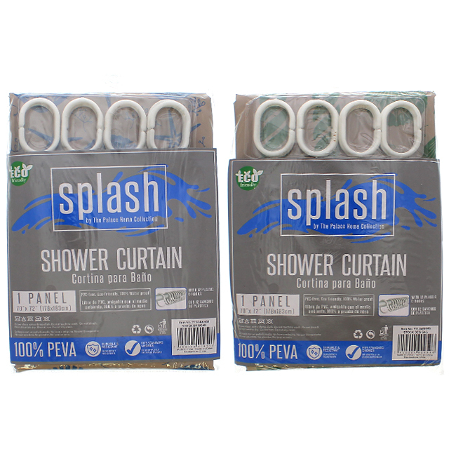 CORTINAS P/BAÑO PLAS 70X72" THE PALACE HOME 711-0490959