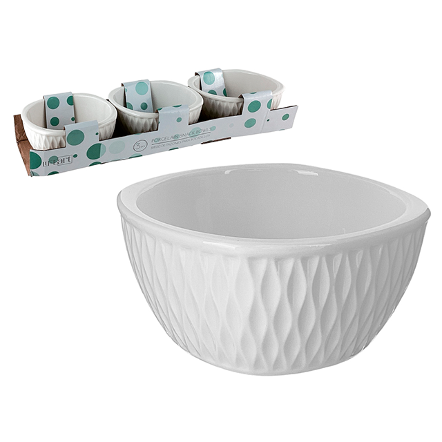 ENSALADERA 3PZAS 150ML PORCE LIFE ART 705-05742