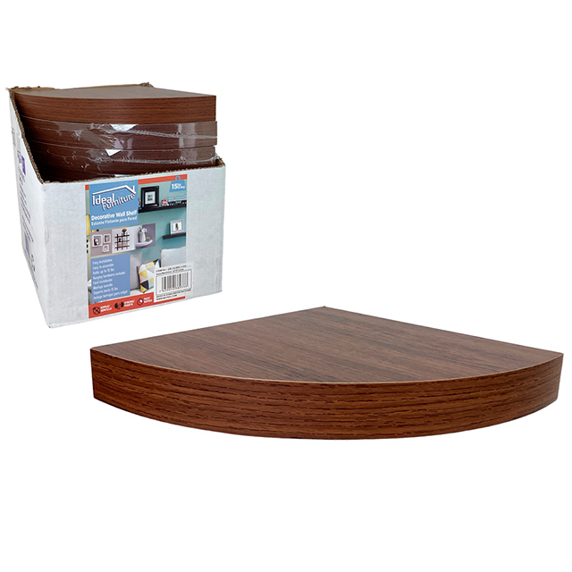 ESTANTE PVC D/ESQUINA P/PARED 25X25X3.8CM IDEAL FURNITURE 856-DR148961CH