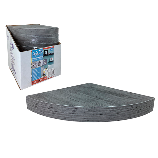 ESTANTE PVC D/ESQUINA P/PARED 25X25X3.8CM IDEAL FURNITURE 856-DR148961G