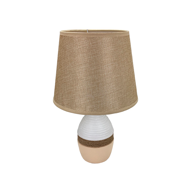 LAMPARA MESA CERA/TELA 31.5 CM DECORE 604-01362