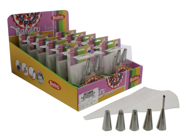 SET 6 PZ UTENSILIOS SILIC/ACER P/REPOSTERIA BISTRO MAYS 739-84608