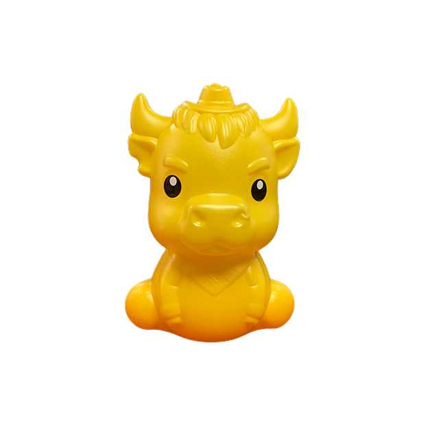 ALCANCIA PLAS TORO SENTADO 20X12 CM APROX PLASTIKITO SP253