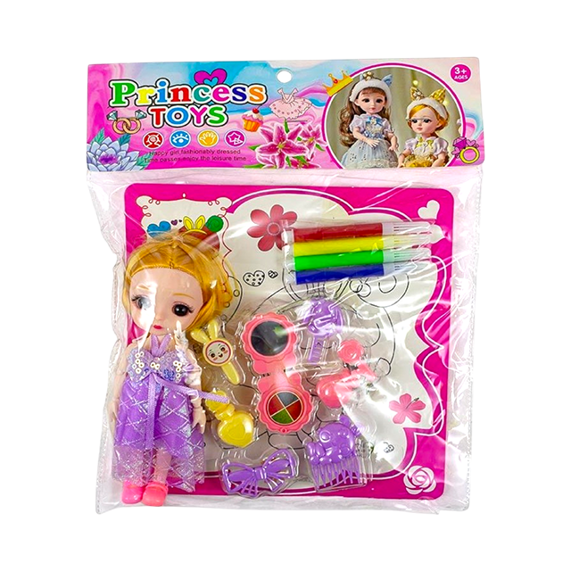 SET MUÑECA+TABLERO P/PINTAR C/ACCESORIOS 2022/10149