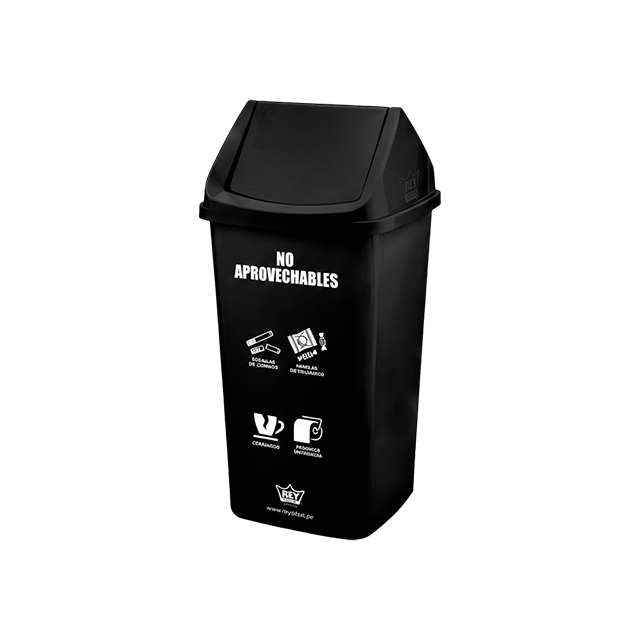 CONTENEDOR URBANO/BASURERO PLAS #80 75 LT C/T VAIVEN APROVECHABLES NG REYPLAST TCX037397