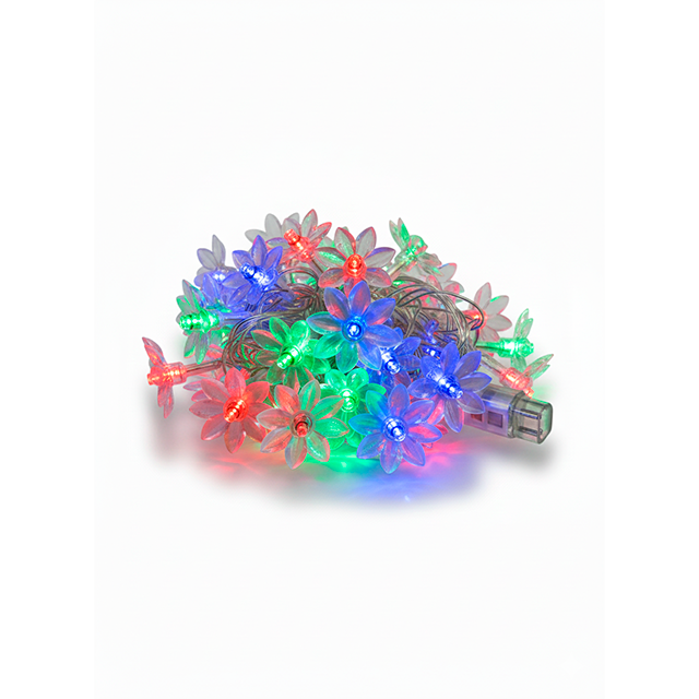 GUIA NAV LED 28 LUCES DOB FLOR MULTICOLOR CAJ MY2608