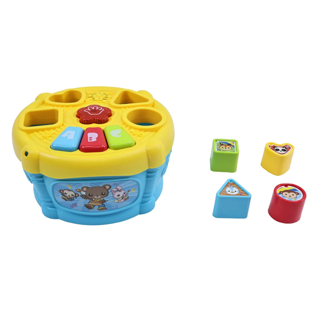 TAMBOR MUSICAL C/4 BLOQUES LUZ 33.2X23.4X11.4 CM CAJ BABY TIME 45271/185514