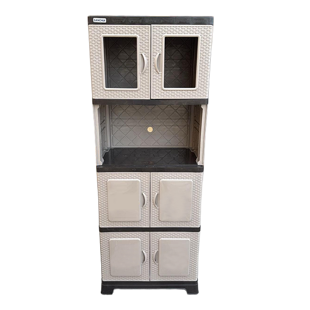 CHINERO PLAS TERESITA RATAN 4 NIV C/2 PTAS VID 160X60.5X40 CM BEIGE SANCHIA