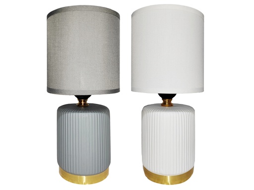 [15012618] LAMPARA MESA CERA/TELA 10.5" DECORE 604-05658