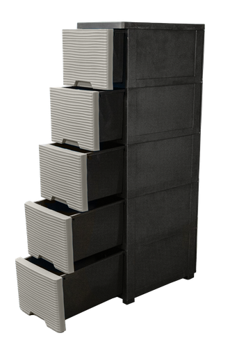 [15012711] GAVETERO PLAS COMPACTO 5 GAV 26X40X110.6 CM BEIGE TINY SANCHIA