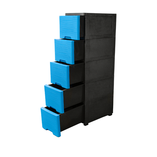 [15012713] GAVETERO PLAS COMPACTO 5 GAV 26X40X110.6 CM CEL TINY SANCHIA