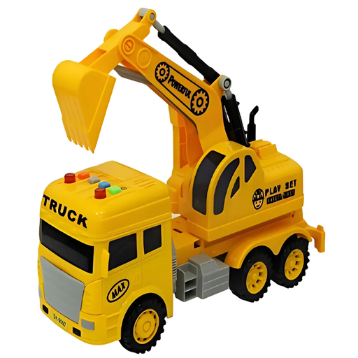[15012876] CAMION EXCAVADORA TRUCK C/SON LUZ FRICTION POW CAJ SH-2307A