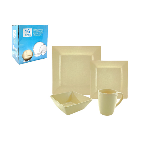 [15014218] VAJILLA 16 PZAS CERA 14/15/20/26.5 CM CREMA MAYS 705-F2