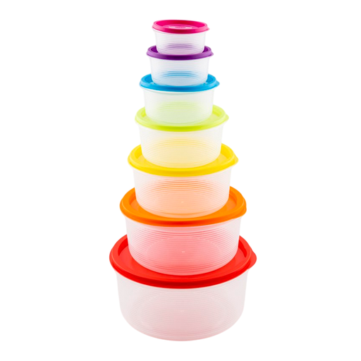 [15014257] SET 7 PZ ENVASES PLAS RED C/T COL SURT WINDROSE MAYS 723-13350
