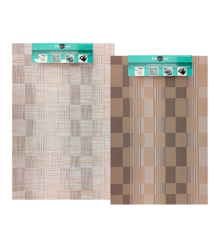 [15014300] INDIVIDUAL PLAS 38X49 CM RECT DIS CUAD TOSKANA 731-39447