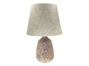 LAMPARA MESA 32 CM CERA/TELA GR/CREMA DECORE 604-05211