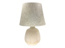 LAMPARA MESA 31 CM CERA/TELA CREMA DECORE 604-05217
